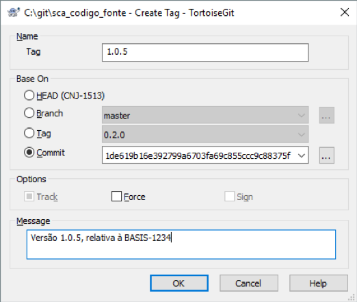 tortoisegit create tag